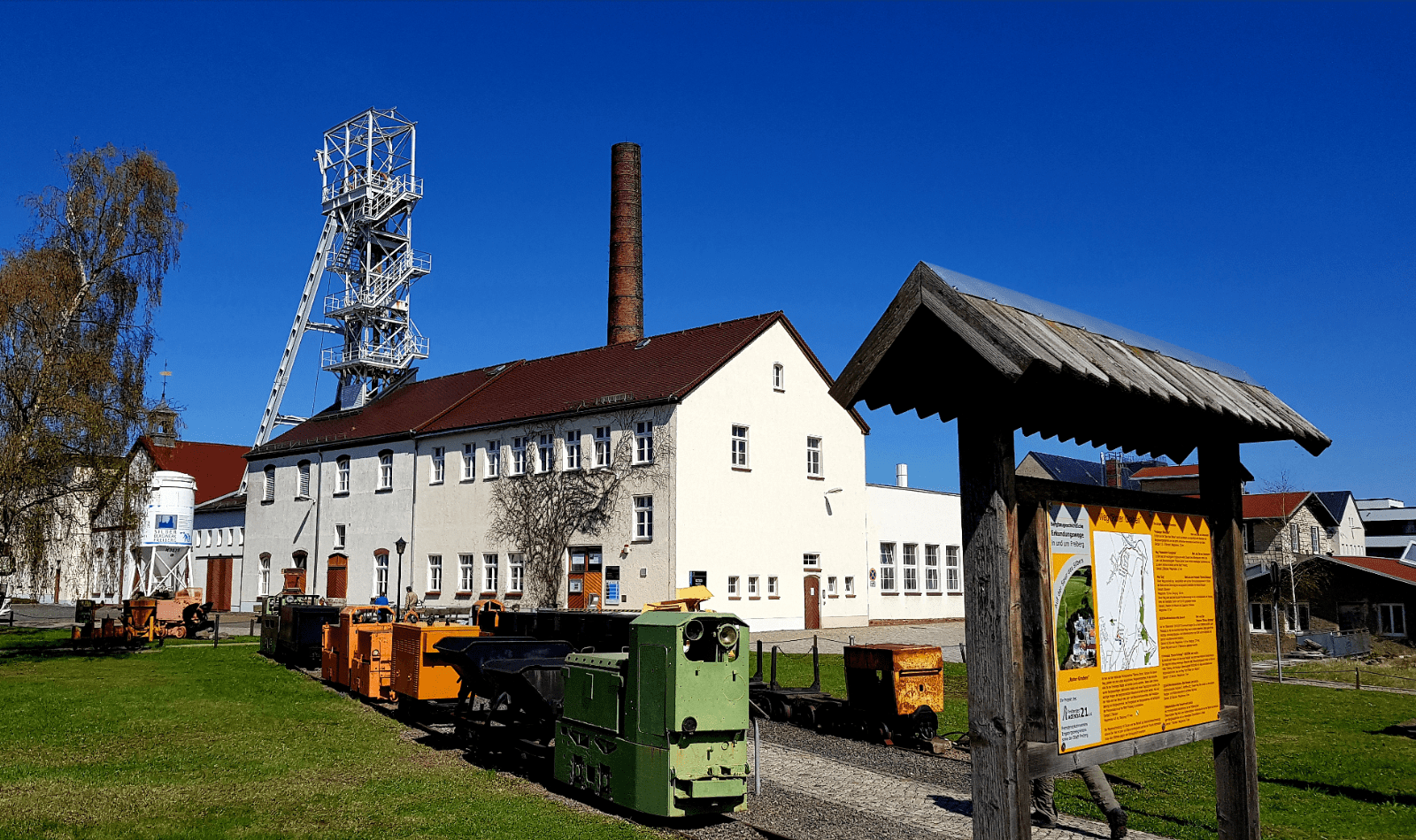 Outer view of the old silver mine Reiche Zeche in Freiberg, Germany